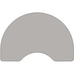 Flash Furniture Wren Mobile 48''W X 72''L Kidney Grey Hp Laminate Activity Table - Height Adjustable Short Legs