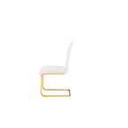 Best Master Furniture T01 Dining Side Chairs (Set of 2) White (Gold) Upholstered