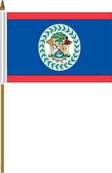 Belize Small 4 X 6 Inch Mini Country Stick Flag Banner With 10 Inch Plastic Pole Great Quality Polyester New