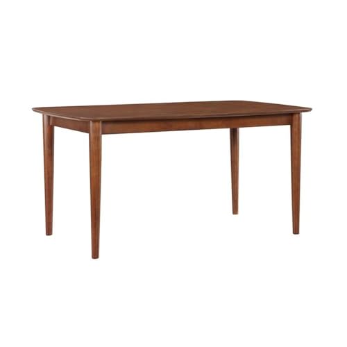 Comfort Pointe Bonito Midnight Blue Faux Leather 7-Piece Dining Set in Walnut Wood Finish