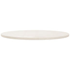 vidaXL Solid Pinewood Round Table Top, Dining/Coffee/Garden Table, Easy to Clean, 35.4" Diameter, White Finish