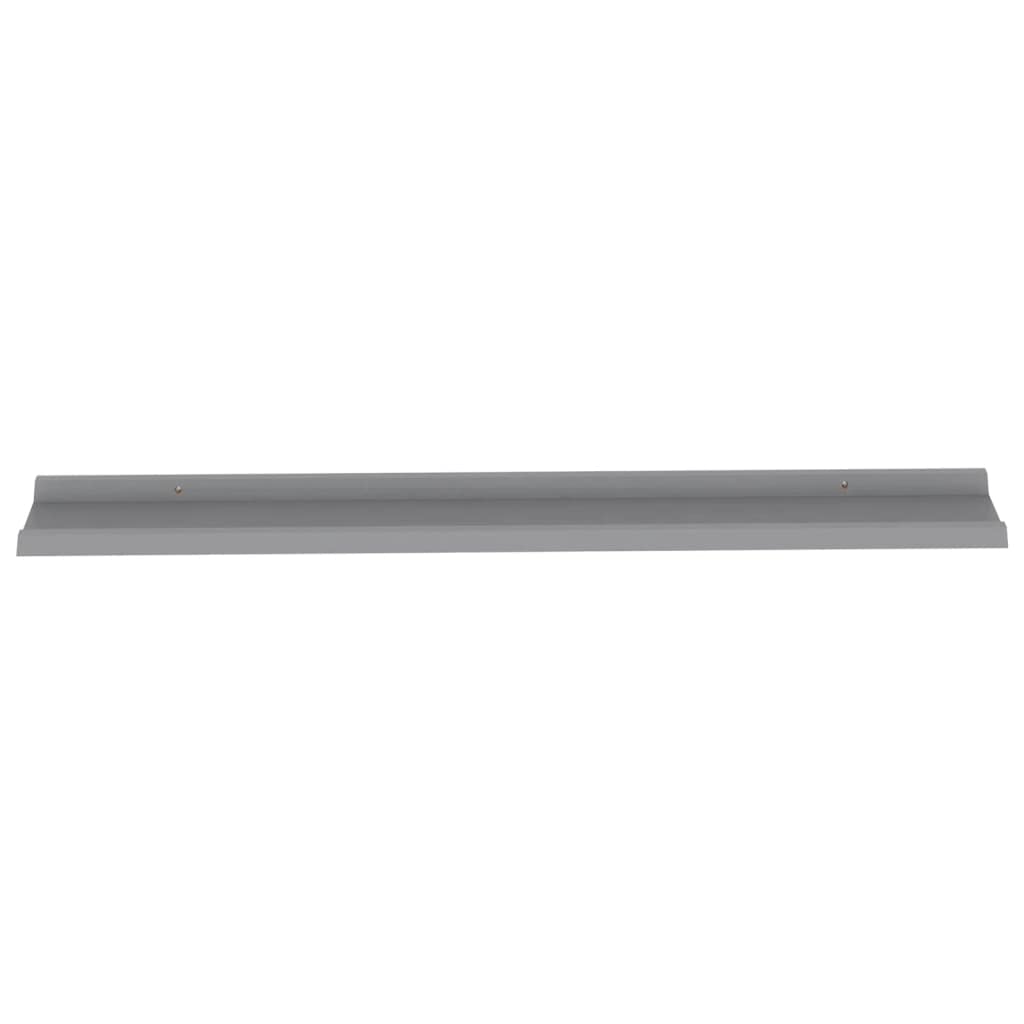 Wall Shelves -SKM Wall Shelves 2 pcs Gray 45.3&quot;x3.5&quot;x1.2&quot;