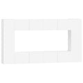 vidaXL 8 Piece TV Cabinet Set White Engineered Wood