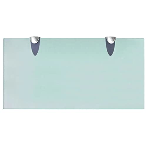 Vidaxl Floating Shelf Wall Hanging Mounted Displaying Shelf Glass Kitchen Bathroom Living Room Shelving Wall Bracket Holder Support Glass 27.6&Quot;X7.9&Quot;