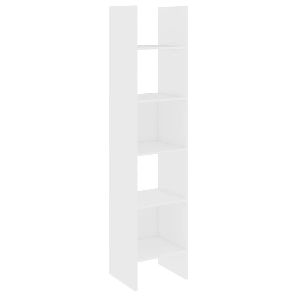 vidaXL Book Cabinet White 15.7&quot;x13.8&quot;x70.9&quot; Chipboard