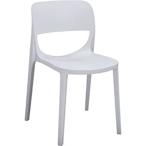 Lorell - Stacking Chairs - Indoor/Outdoor Hospitality Poly Stack Chair - Plastic, Polypropylene - 33.07&quot; x 19.69&quot; x 23.62&quot; - White