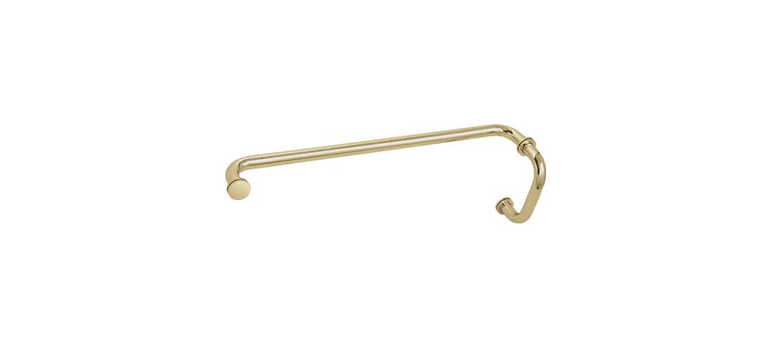 CRL Satin Brass 6  Pull Handle and 24  Towel Bar BM Series Combination with Metal Washers