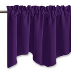 Nicetown Blackout Window Curtain Valance - 52 Inches By 18 Inches Small Scalloped Valance Window Curtain Panel Tier For Living R