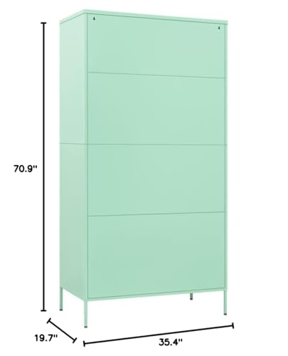 vidaXL Wardrobe Mint 35.4x19.7x70.9 Steel