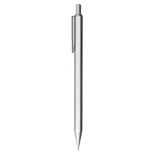 Muji 18616015 Aluminum Hex Mechanical Pencil, Lead Diameter 0.02 Inches (0.5 Mm), Silver