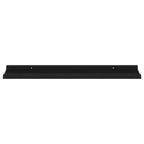 vidaXL Modern Black Wall Shelves- Durable MDF Construction, Set of 4, Stylish and Versatile, Easy to Clean.