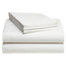 DESTINY CRESCENT BEDDING Twin XL 3-Piece Cotton Jersey Bed Sheet Set - Breathable White Cooling Sheets for Dorm & Split King Beds