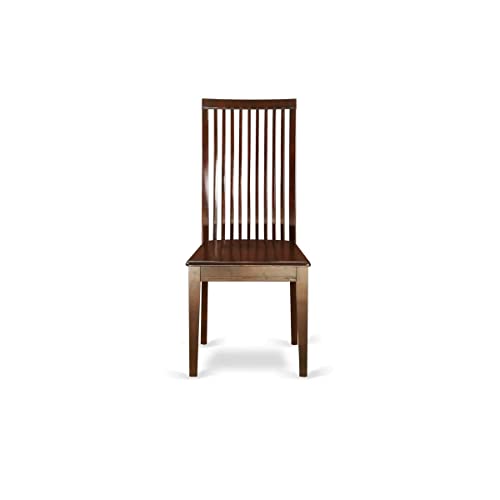 East West Furniture DUIP5-MAH-W Dudley 5 Piece Set Includes a Rectangle Dining Room Table and 4 Kitchen Chairs, 36x60 Inch, Mahogany
