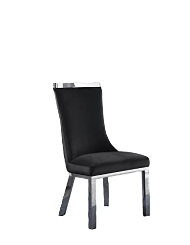 Best Quality Furniture Sc270-277 Chairs, Black/Silver