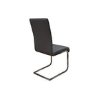 Best Master Furniture Mirage Faux Leather Parson Dining Chairs - Set Of 2, Gray