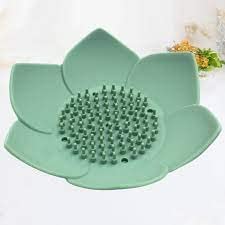 Divik Silicone Soap Dish Flower Soap Holder Soap Drain Soap Tray for Bathroom Kitchen (Multicolor)