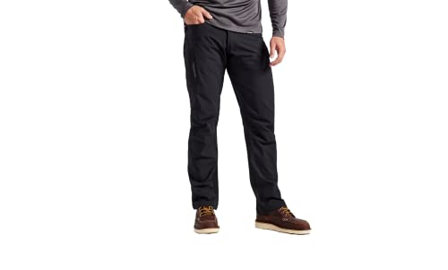 Truewerk Mens Work Pants - T2 Werkpant Technical Workwear, 36Wx32L, Black
