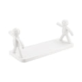 Quira Creative Wall Mounted Shelf With Humanoid Figures, Multipurpose Storage Organiser For Bathroom Kitchen Office,