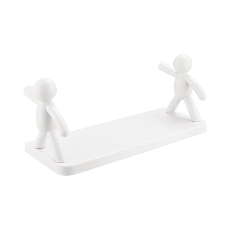 Quira Creative Wall Mounted Shelf With Humanoid Figures, Multipurpose Storage Organiser For Bathroom Kitchen Office,