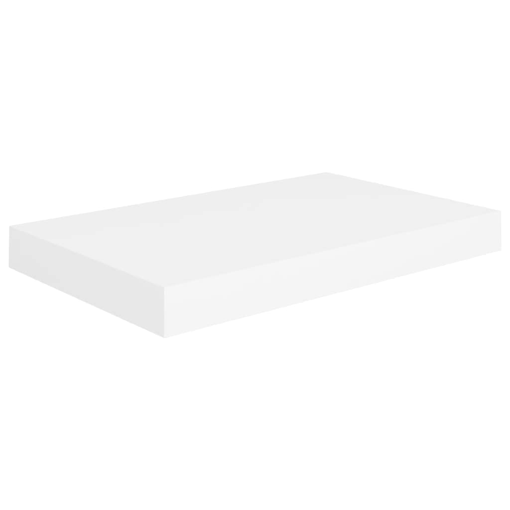 vidaXL White Floating Wall Shelves - 2 pcs | 15.7&quot;x9.1&quot;x1.5&quot; | Modern Home Display | Easy-Install | Invisible Mounting System | Honeycomb MDF and Metal Frame