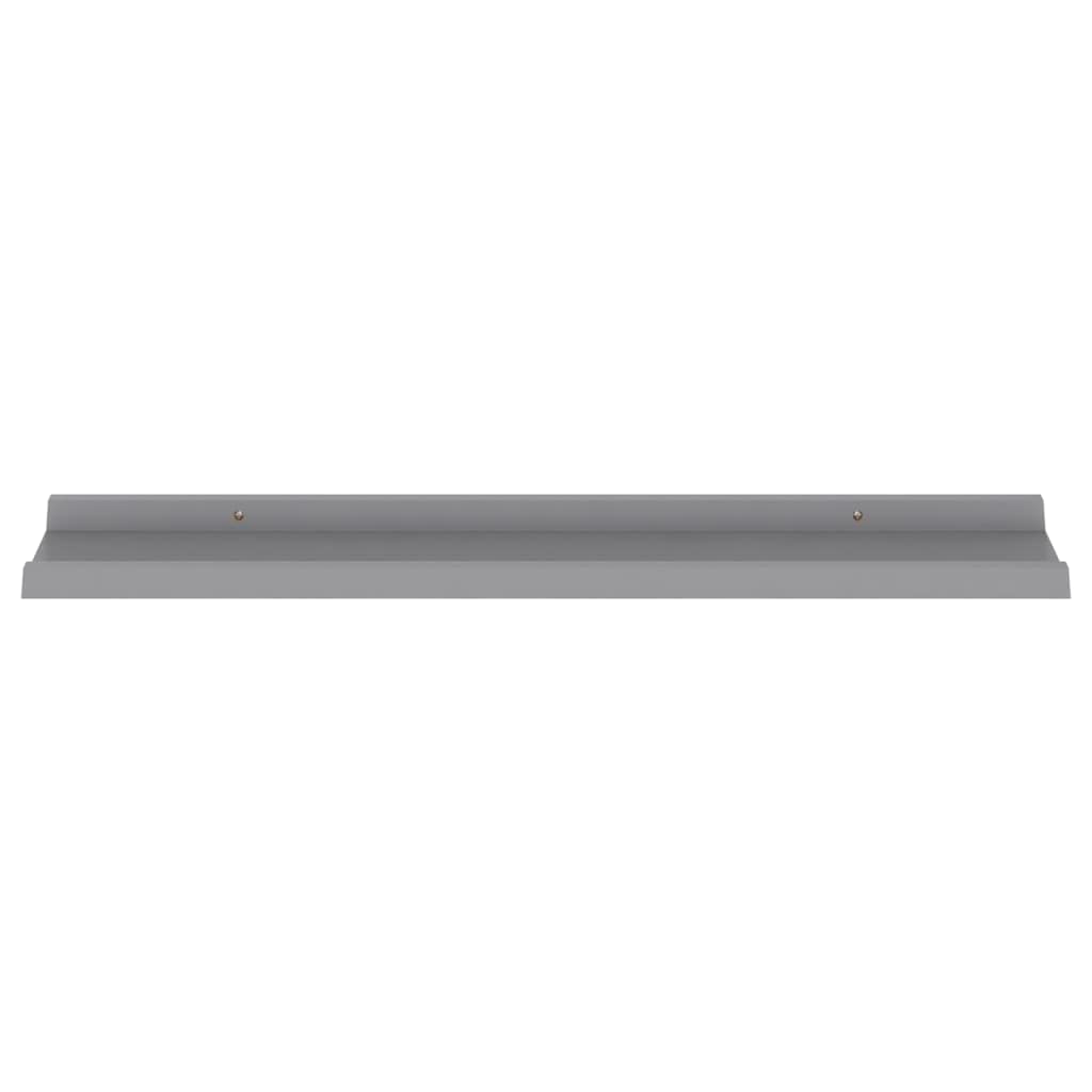 vidaXL Gray MDF Wall Shelves - Set of 4, 31.5&quot;x3.5&quot;x1.2&quot;, Versatile, Decorative, Easy to Install & Clean, Assembly Required
