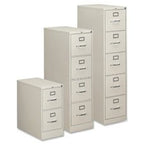 Hon 310 Series Vertical Files W/Locks-5 Drawer File, Vertical,Legal,18-1/4"X26-1/2"X60",Light Gray