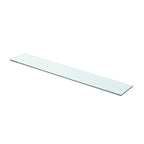 vidaXL Wall Shelf Floating Shelf Display Shelf 2 Pcs - Glass Floating Display Shelves Wall-Mounted - 31.5" L x 4.7" W - Clear
