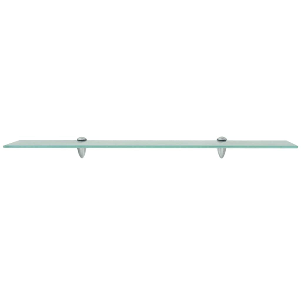 Vidaxl Floating Shelf - 31.5&quot;X3.9&quot; 0.3&quot;-Thick Tempered Safety Glass With Zinc Alloy Clip Brackets - Clear/Transparent - Versatile, Modern Home Decor - Durable With 33.1 Lb Load Capacity
