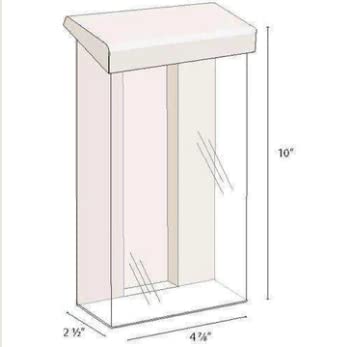 Outdoor Brochure Holder Tri-Fold Flyer Box Real Estate Clear Acrylic Azm Display