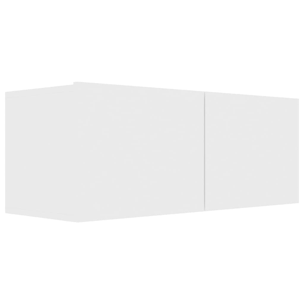 vidaXL TV Stand Set 8 Piece Home Living Room Bedroom Furniture HiFi Stereo Cabinet TV Stand Media Unit Entertainment Center Engineered Wood White