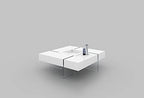 Neos Modern Furniture CT2852WH-H-N Coffee Table, White