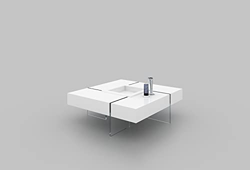 Neos Modern Furniture CT2852WH-H-N Coffee Table, White