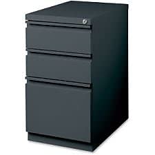 Lorell BBF Mobile Pedestal File, 20-Inch, Gray