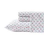 Laura Ashley - King Sheet Set, Super Soft Cotton Percale Bedding Set With Matching Shams, Oeko-Tex Certified (Aylesmore Ditsy Re