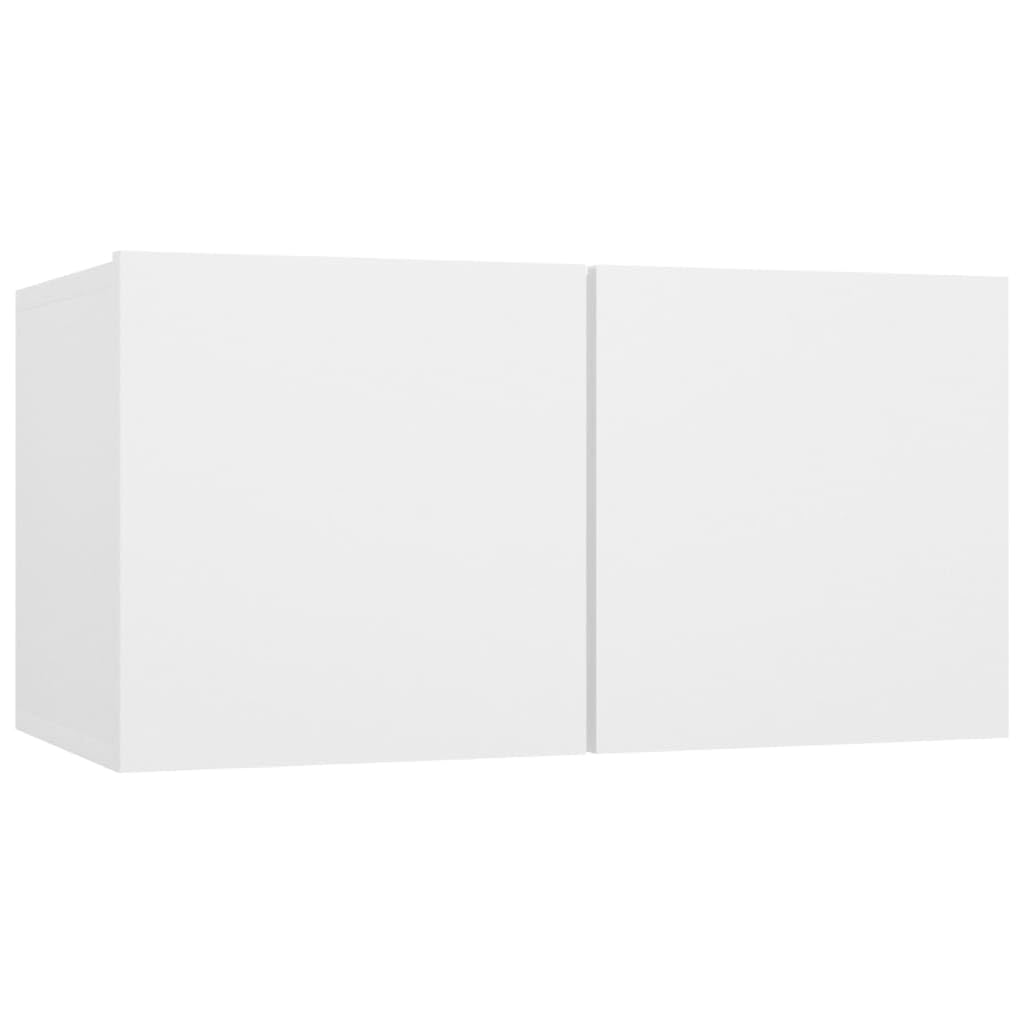 vidaXL TV Cabinet Set 6 Piece Home Living Room Furniture TV Stand HiFi Stereo Cabinet Media Unit Entertainment Center White Engineered Wood