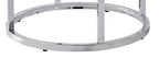 Steve Silver Echo End Table-Contemporary Style with Unique Marble Details, White Marble Top with Chrome Metal Base, 22 x 22 x 24, White, Chrome