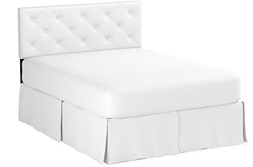 Baxton Studio Baltimore Queen Faux Leather Headboard, 61.5-inch W x 3.15-inch D x 22.5-inch H, White (106-5363-HiT)