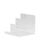 Acrylic Wallet Display Stand Holder Acrylic Jewelry Display Riser Shelf Showcase Fixtures (3-Tier)