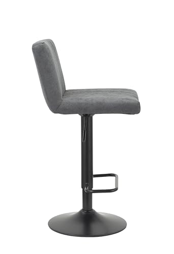 Neos Modern Furniture Adjustable (35&quot;-43.6&quot;) Gray Fabric Stool with Metal Leg, Set of 2