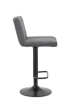 Neos Modern Furniture Adjustable (35"-43.6") Gray Fabric Stool with Metal Leg, Set of 2