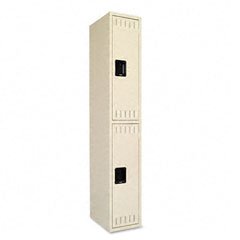 Tennsco 12 By 18 By 72 Double Tier Locker, 2-Locker Unit, Sand