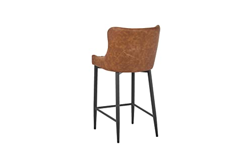 Neos Modern Furniture Upholstered Barstool W/Tufted Seat And Back - Thumbnail 2