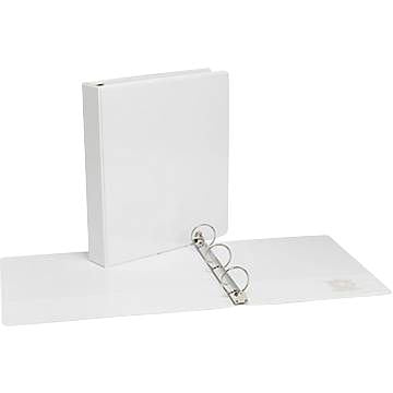 Staples 358170 1-1/2-Inch Simply View Binders With Round Rings White 12/Pack