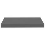 Vidaxl Floating Wall Shelf High Gloss Gray 19.7''X9.1''X1.5'' Mdf
