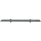 vidaXL Floating Shelves 2 pcs Glass 11.8"x3.9" 0.3"