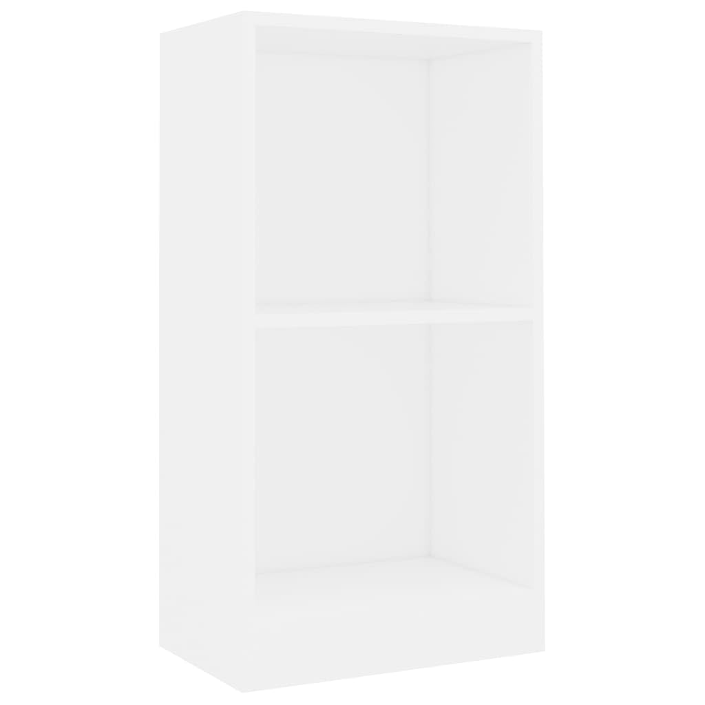 vidaXL Bookshelf White 15.7&quot;x9.4&quot;x29.5&quot; Chipboard