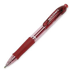 Skilcraft 7520-01-564-6054 Vista Medium Point Gel Ink Pen, 0.7Mm Size, Red Ink (Pack Of 12)