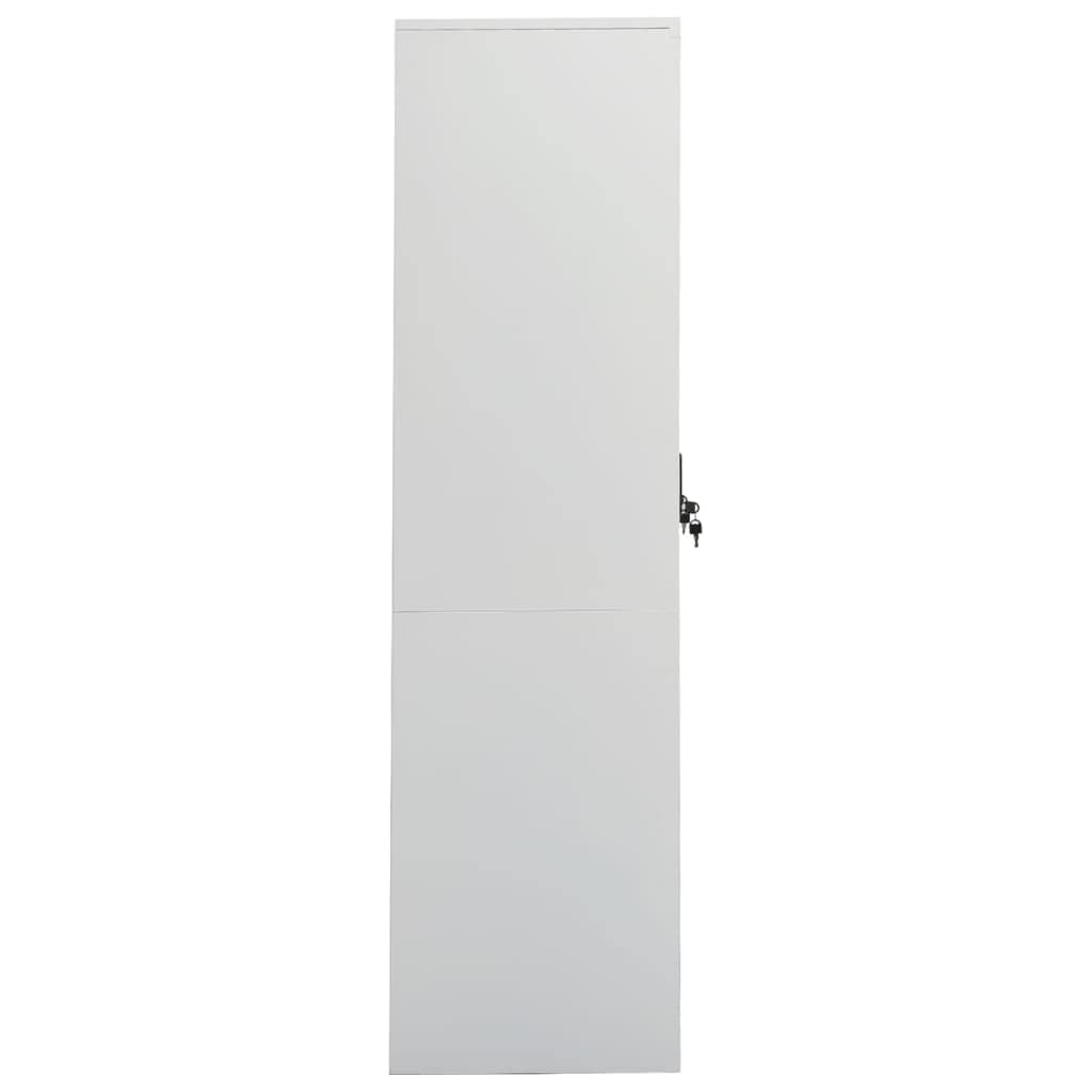 Furniking Wardrobe Light Gray 31.5&quot;x19.7&quot;x70.9&quot; Steel