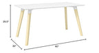 Safco Resi 60-Inch Table Desk, Maple/White (Resdes3060) (Resdes3060Wh)