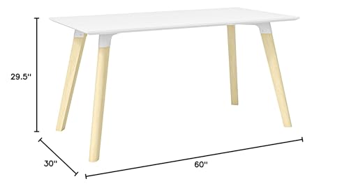 Safco Resi 60-Inch Table Desk, Maple/White (Resdes3060) (Resdes3060Wh)